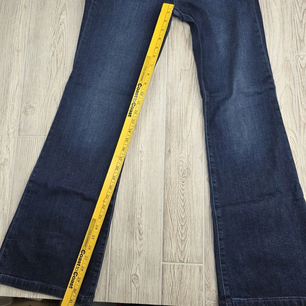 GAP High Rise Jeans Womens Flare Blue 70s Style Stretch Denim NWT Size 29‎